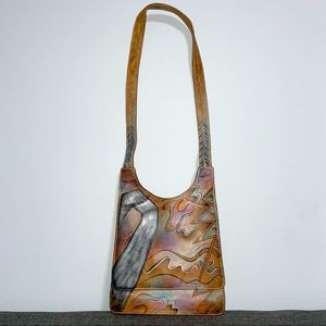 Authentic Anuschka Hand-Painted Leather Bag